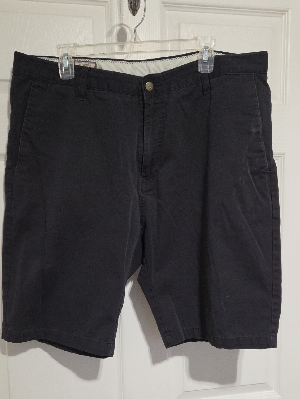 Volcom Men's Black Flat Front Casual Shorts
